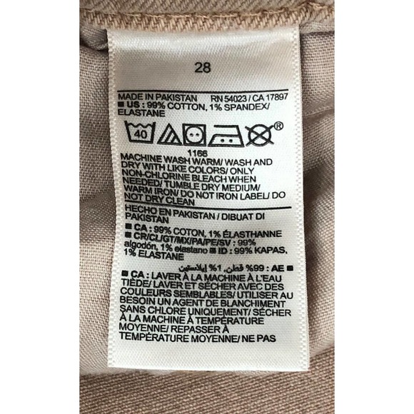 Old Navy Extra High Rise Sz 28 Jeans Pastel Pink Sky Hi Straight Pants NEW F3 - Picture 9 of 12